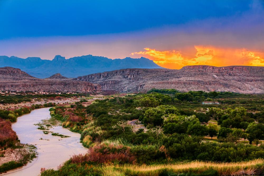 Big Bend National Park at sunset, near the U.S.–Mexico border. (Paul Leong/Shutterstock)