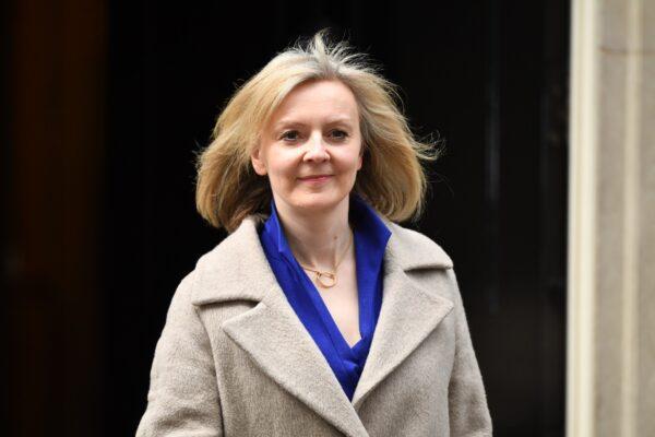 Liz Truss, Secretary of State for International Trade, leaves 10 Downing Street in London on Feb. 13, 2020. (Leon Neal/Getty Images)