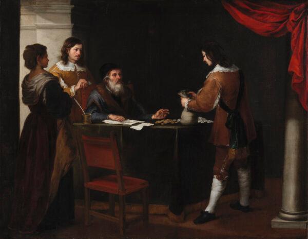 "The Prodigal Son Receiving His Portion," 1660s, by Bartolomé Esteban Murillo. Oil on canvas; 41 1/8 inches by 53 inches. Presented by Sir Alfred and Lady Beit, 1987; Beit Collection. (National Gallery of Ireland)