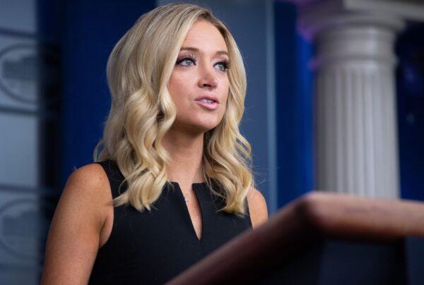 White House Press Secretary Kayleigh McEnany holds a press briefing at he White House in Washington, on Sept. 22, 2020. (Saul Poeb/AFP via Getty Images)