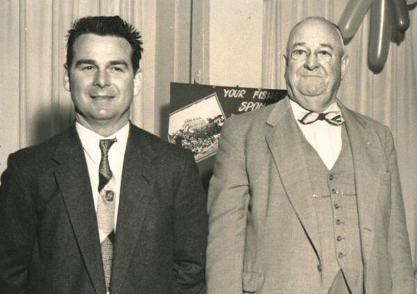 John Smith (R) with his son Karl Smith in the 1940s. (Courtesy of Carolyn Smith Burris)