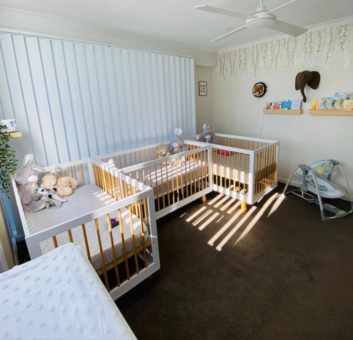 The triplets' bedroom. (Caters News)