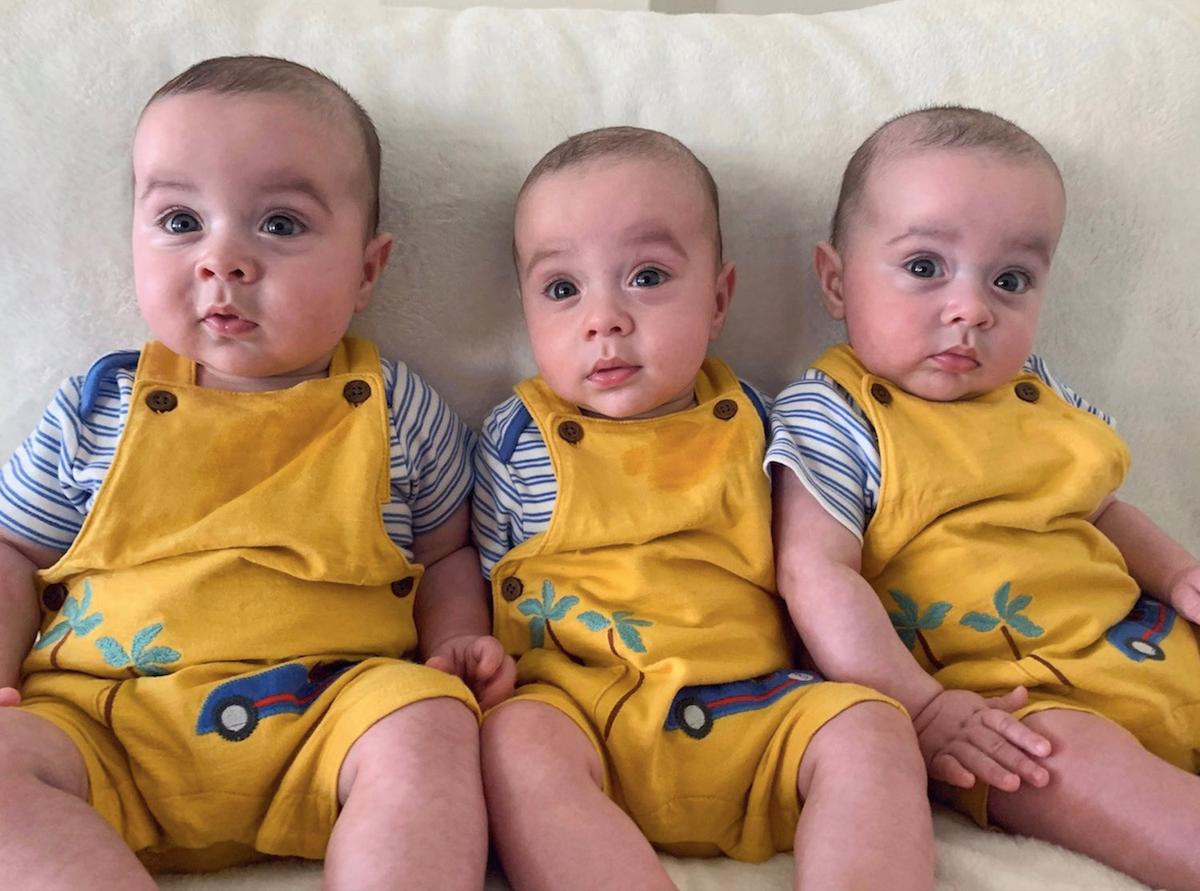 Identical triplets—Jaxon, Zac, and Zavier. (Caters News)