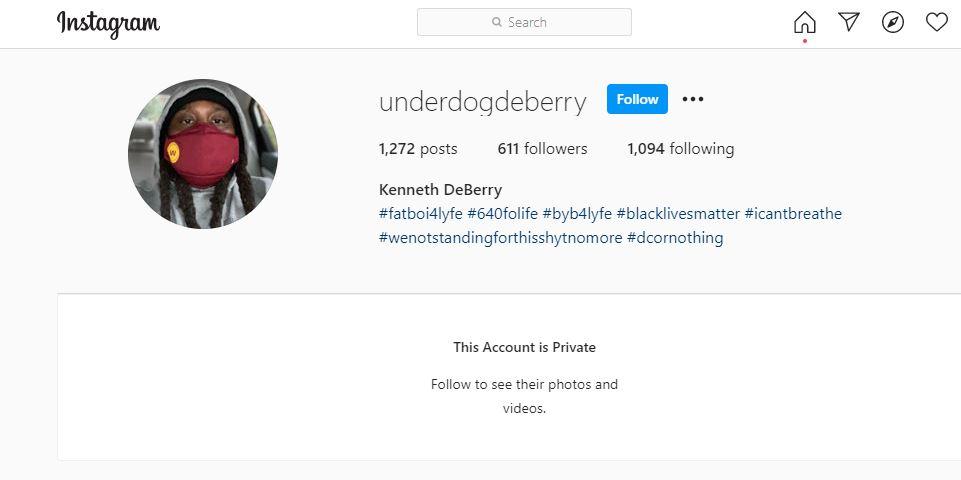 Kenneth Deberry's Instagram account. (Screenshot/Instagram)