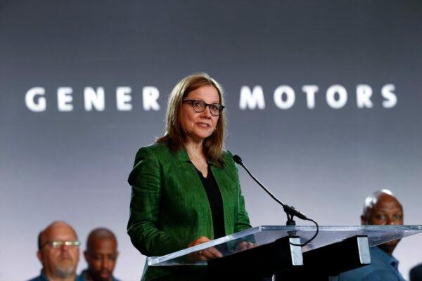 General Motors Chairman and CEO Mary Barra speaks during the opening of their contract talks with the United Auto Workers in Detroit, on July 16, 2019. (Paul Sancya/AP Photo)