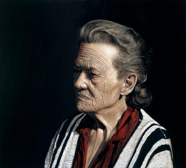 “Cherokee Matriarch,” 2001, by Clark Louis Gussin. Oil on linen; 20 inches by 21 inches. (Clark Louis Gussin)