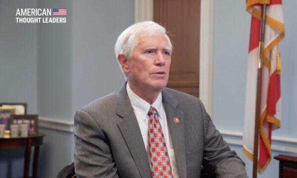 Rep. Mo Brooks (R-Ala.) in an interview with "American Thought Leaders." (The Epoch Times)
