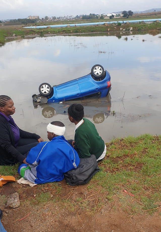 The Tshabalala family after being rescued (Courtesy ofPrince Zwide Masuku)