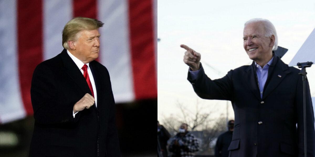 President Donald Trump (L) and Democratic presidential candidate Joe Biden in file photographs. (AP Photos)