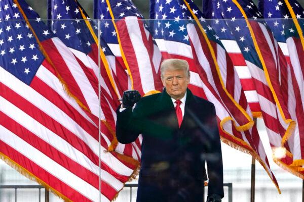 President Donald Trump arrives to speak at a rally in Washington on Jan. 6, 2021. (Jacquelyn Martin/AP Photo)