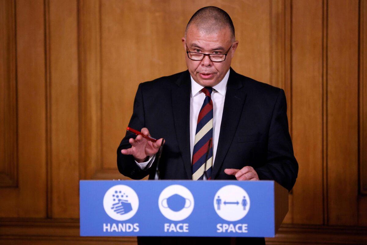 Jonathan Van-Tam, England’s deputy chief medical officer, speaks during a virtual press conference inside 10 Downing Street, in central London, UK, on Dec. 2, 2020. (John Sibley/Pool/AFP via Getty Images)