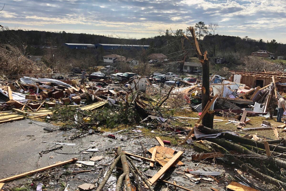 The remains of homes in Fultondale, Ala., on Jan. 26, 2021, after they were destroyed by a tornado. (Jay Reeves/AP Photo)