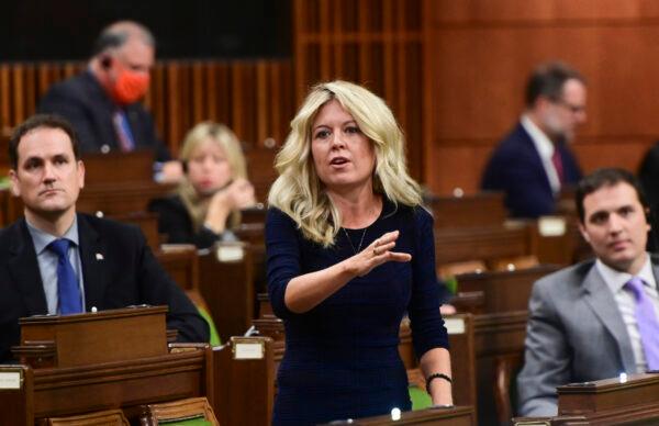 Conservative member of Parliament Michelle Rempel Garner rises during question period in the House of Commons on Parliament Hill in Ottawa on Oct. 2, 2020. (Sean Kilpatrick/The Canadian Press)