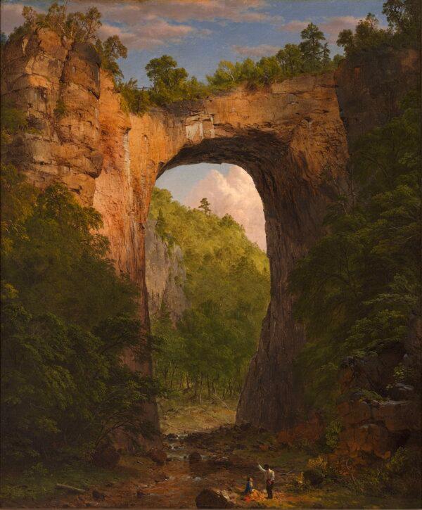 "The Natural Bridge, Virginia," 1852, by Frederic Edwin Church. Oil on canvas. Gift of Thomas Fortune Ryan. The Fralin Museum of Art at the University of Virginia. (Mark Gulezian/QuickSilver)