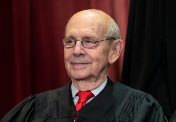 Associate Justice Stephen Breyer sits with fellow Supreme Court justices for a group portrait at the Supreme Court Building in Washington, on Nov. 30, 2018. (J. Scott Applewhite/AP Photo)