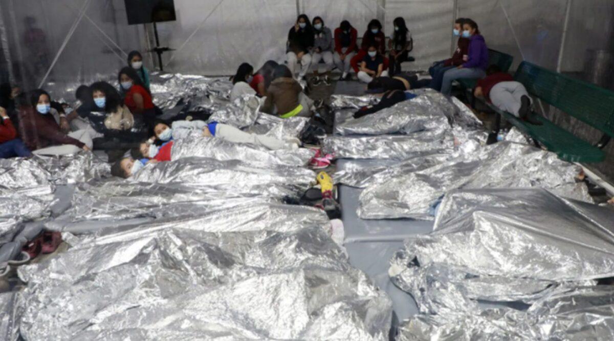 A temporary processing facility in Donna, Texas, as seen in a photo released by Customs and Border Protection on March 23, 2021. (CBP)