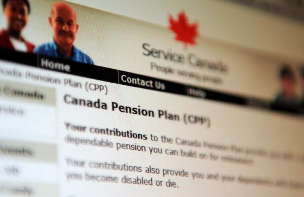 Canada Pension Plan information on the Service Canada website in a file photo. (The Canadian Press/Sean Kilpatrick)