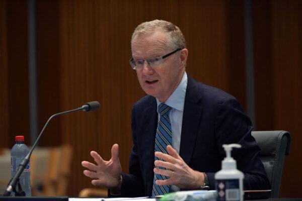 RBA Governor Philip Lowe at the Standing Committee on Economics at Parliament House on February 05, 2021, in Canberra, Australia. (Sam Mooy/Getty Images)