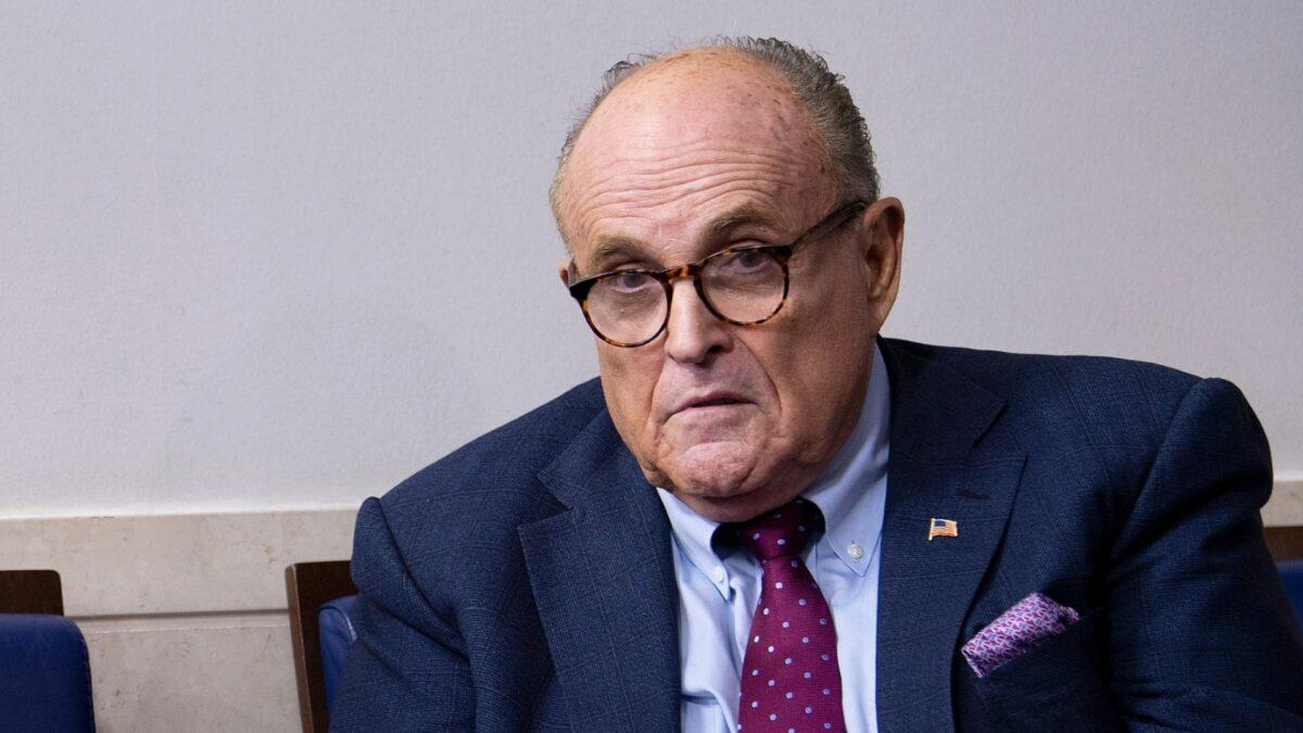 Former New York City Mayor Rudy Giuliani speaks during a briefing at the White House on Sept. 27, 2020. (Brendan Smialowski/AFP via Getty Images)