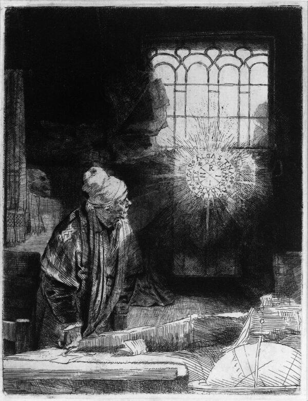 “Faust,” circa 1652, by Rembrandt. Rijksmuseum, Amsterdam, Netherlands. (Public Domain)