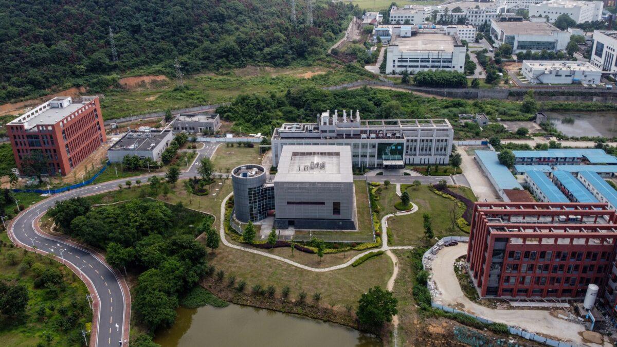 This aerial view shows the P4 laboratory (C) on the campus of the Wuhan Institute of Virology in Wuhan, Hubei Province, China, on May 27, 2020. (Hector Retamal/AFP via Getty Images)
