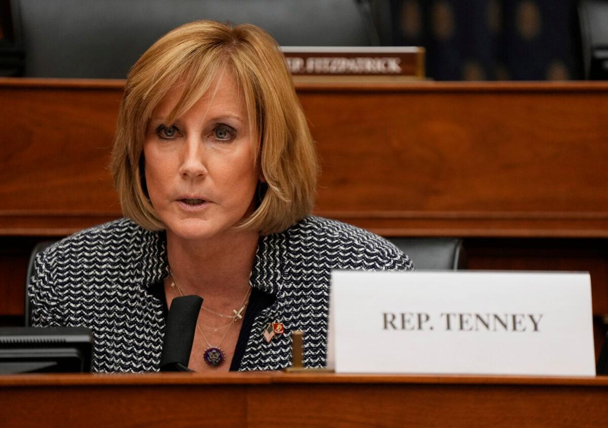 Rep. Claudia Tenney (R-N.Y.) speaks as U.S. Secretary of State Antony Blinken testifies before the House Committee on Foreign Affairs on The Biden administration's priorities for U.S. foreign policy on Capitol Hill on March 10, 2021. (Ken Cedeno-Pool/Getty Images)
