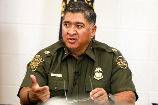 U.S. Border Patrol Chief Raul Ortiz at a press conference in Del Rio, Texas, on June 24, 2021. (Charlotte Cuthbertson/The Epoch Times)
