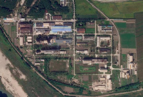 This satellite photo from Planet Labs Inc., a uranium enrichment plant is seen at North Korea's main Yongbyon nuclear complex, Sept. 18, 2021. (Planet Labs Inc. via AP)