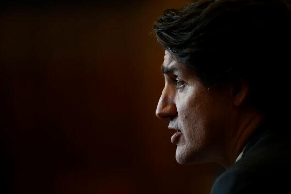 Prime Minister Justin Trudeau speaks at a press conference in Ottawa on Jan. 12, 2022. (The Canadian Press/Sean Kilpatrick)