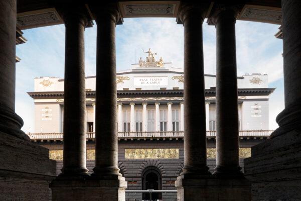 The façade of Teatro di San Carlo, as seen from a neighboring building. (Luciano Romano/Teatro di San Carlo)
