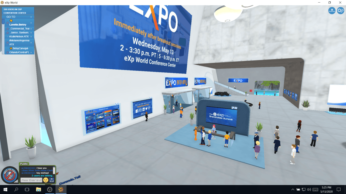 The eXp World Expo Hall. (Courtesy of eXp Realty)