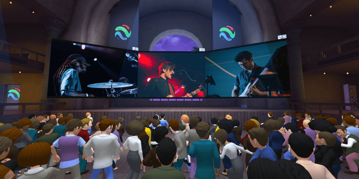 A virtual dance party at eXp World (courtesy of eXp Realty).