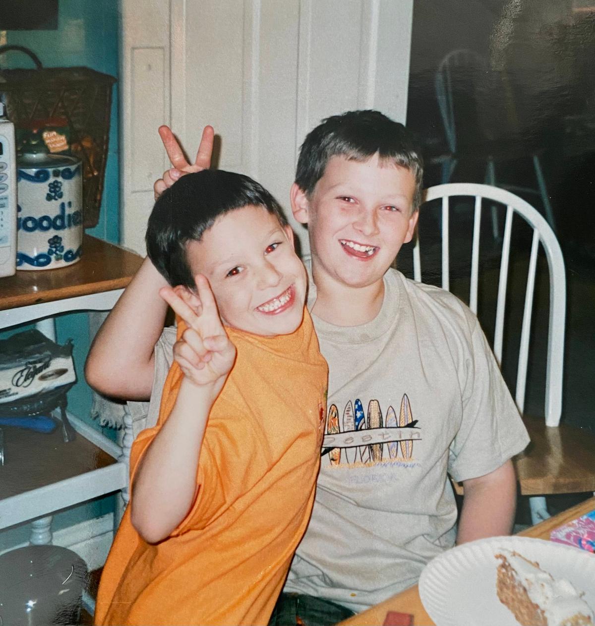 Griffin, at 5 years old, with his brother. (Courtesy ofGriffin Furlong)