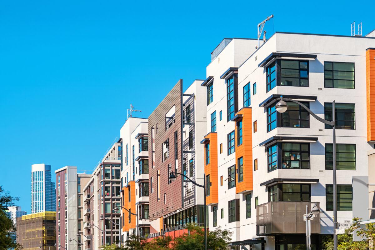 A new apartment building in the Mission Bay area of San Francisco (Courtesy of Rent.com)