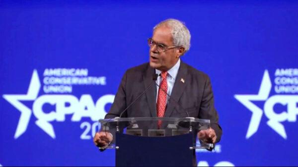 Charlie Gerow, vice chairman of the American Conservative Union which hosts CPAC, speaking at the Florida event on Feb. 27, 2022. (Courtesy Gerow campaign)