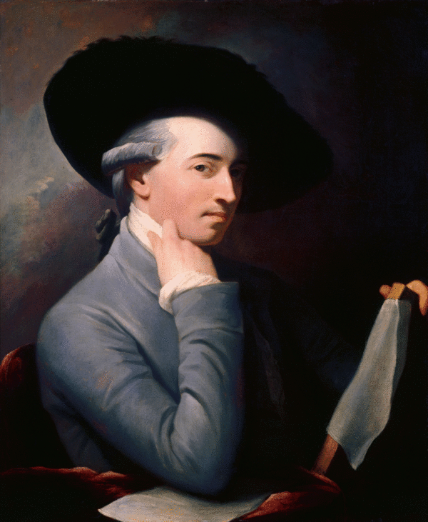 Self-portrait, circa 1763, by Benjamin West (after Benjamin West, 1776). The National Gallery of Art; currently at the Baltimore Museum of Fine Art. (Public Domain)