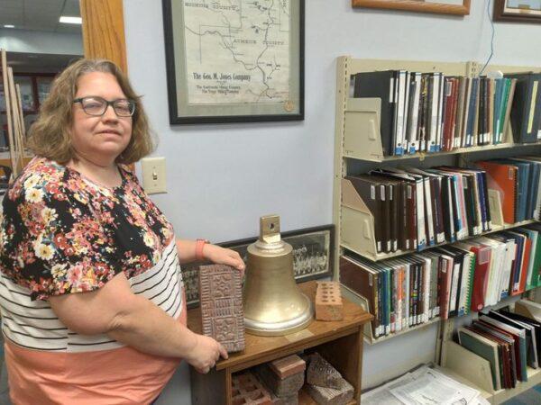 Lorinda LeClain, the local history and genealogy librarian at the Nelsonville Public Library in Athens County, Ohio. LeClain said the region needs more jobs. (Michael Sakal/The Epoch Times)