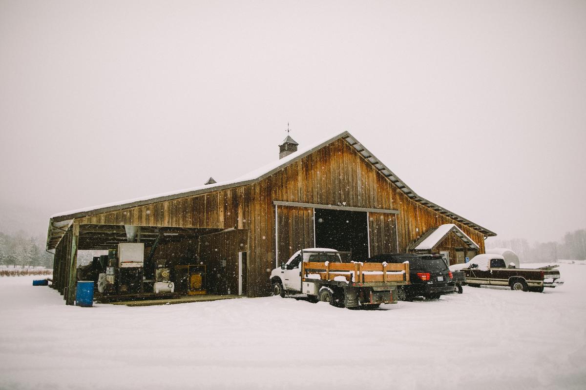 The Neil's Bigleaf sugar shack is part of their family farmstead in Acme, Washington. (Courtesy of Sarah Joy Photography)