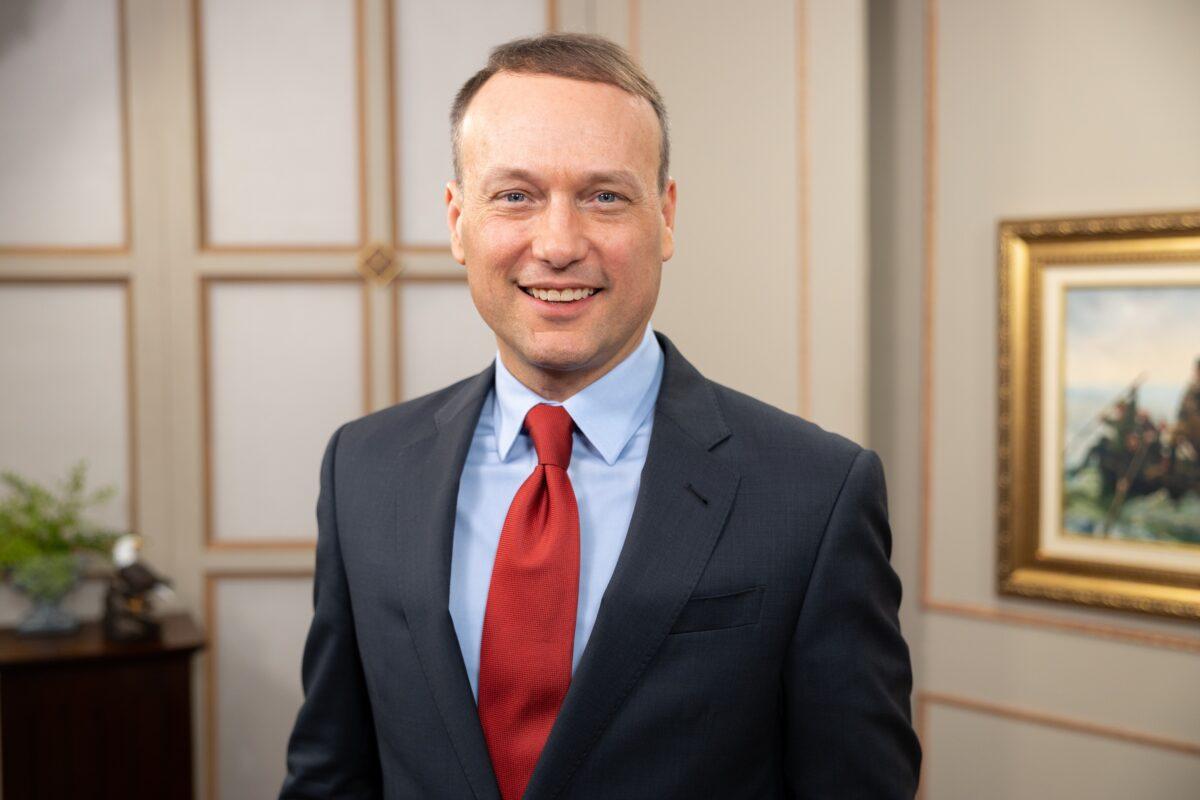 Adam Andrzejewski, CEO and founder of the government watchdog organization OpenTheBooks.com, in Washington on March 22, 2022. (Courtesy of the Conservative Partnership Institute)