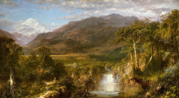 “The Heart of the Andes” by Frederic Edwin Church, 1859. Oil on canvas. Metropolitan Museum of Art. (Public Domain)