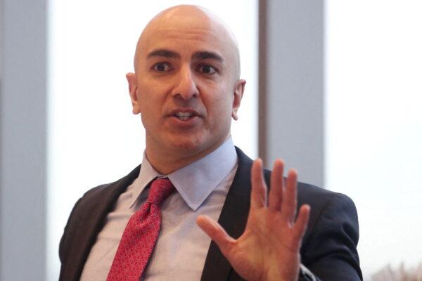 President of the Federal Reserve Bank of Minneapolis Neel Kashkari speaks during an interview in New York on March 29, 2019. (Shannon Stapleton/Reuters)