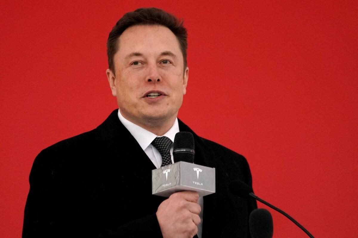 Tesla CEO Elon Musk attends the Tesla Shanghai Gigafactory groundbreaking ceremony in Shanghai, China, on Jan. 7, 2019. (Aly Song/Reuters)
