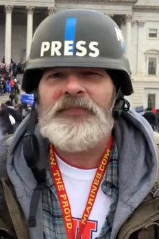 Journalist Bobby Powell on the east side of the U.S. Capitol on Jan. 6, 2021. (Bobby Powell/Screenshot via The Epoch Times)