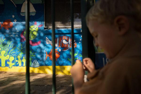A 4-year old child is seen at play in Clovelly in Sydney, Australia, on May 3, 2021. (Brook Mitchell/Getty Images)