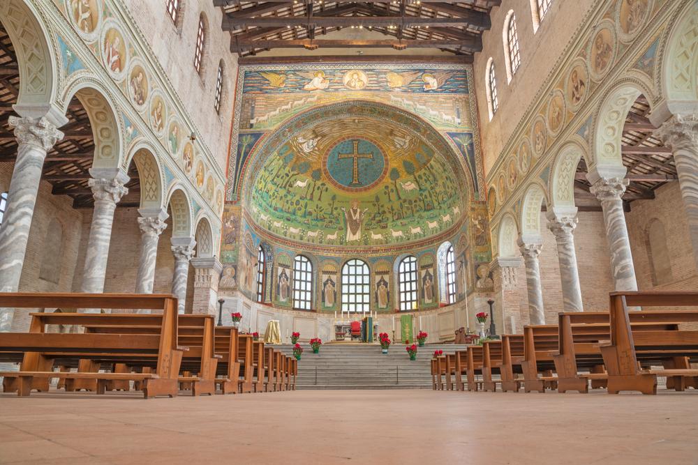 The nave of the Basilica of Sant'Apollinare in Classe contains 24 columns made of marble. (Renata Sedmakova/Shutterstock)