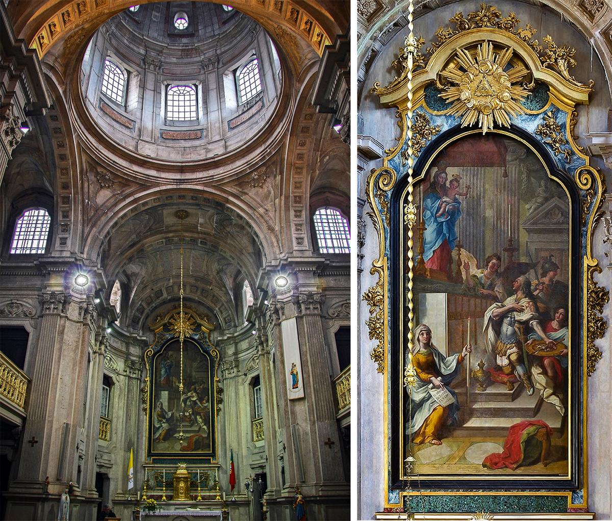 "Our Lady of Alleviation and King Joseph," 1785, by Pedro Alexandrino de Carvalho in the Memory Church in Lisbon. Left: (Vitor Oliveira/CC BY-SA 2.0), Right: (PD-US))