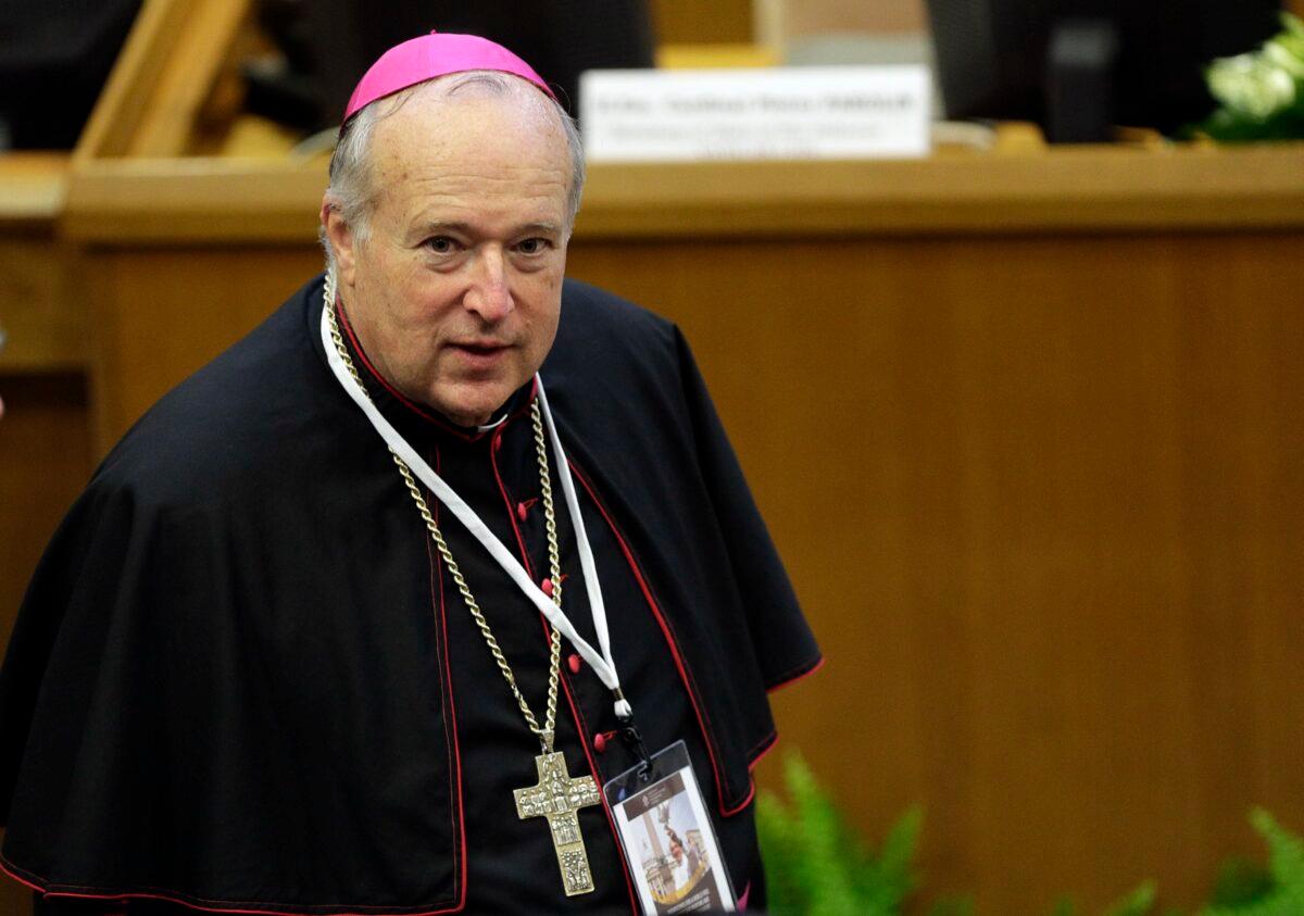 Robert McElroy, bishop of the diocese of San Diego, arrives to attend a conference on nuclear disarmament, at the Vatican on Nov. 10, 2017. (Andrew Medichini/AP Photo)