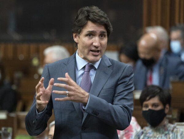 Prime Minister Justin Trudeau responds to a question during question period on Parliament Hill in Ottawa on June 1, 2022. (The Canadian Press/Adrian Wyld)