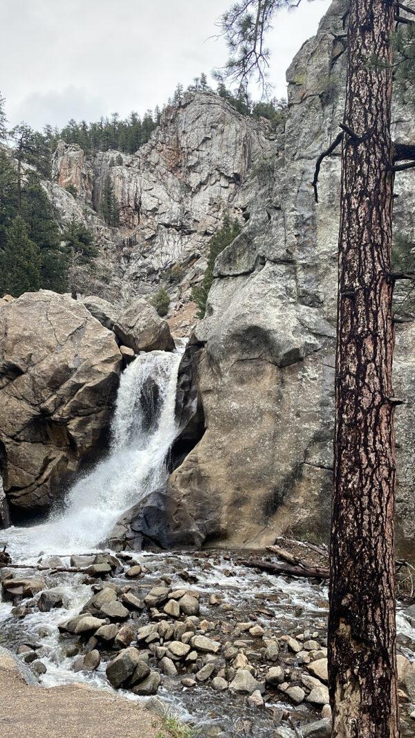 Boulder Falls gushes out of a crag in the Front Range of mountains just outside Boulder, Colorado. (Photo courtesy of G Adventures)