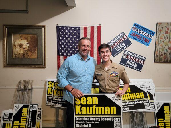 Sean Kaufman (L) with his son Aiden (Courtesy of Sean Kaufman)